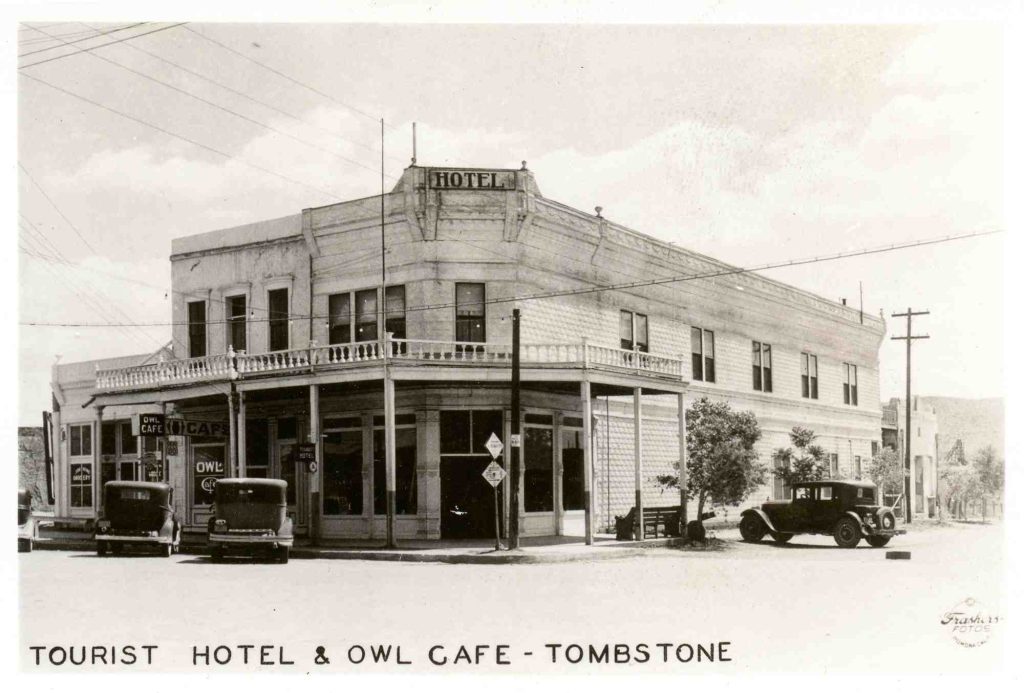 Tombstone Owl Hotel Cafe REV Owl Cafe' & Hotel, Tombstone Arizona. The Longhorn Restaurant is here now.